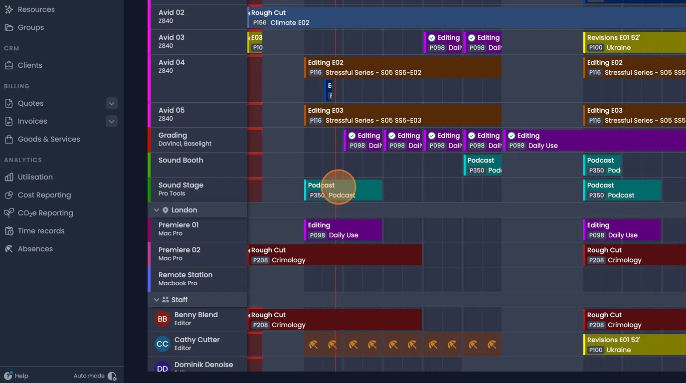 Control click and drag to duplicate bookings to new time slots or resources