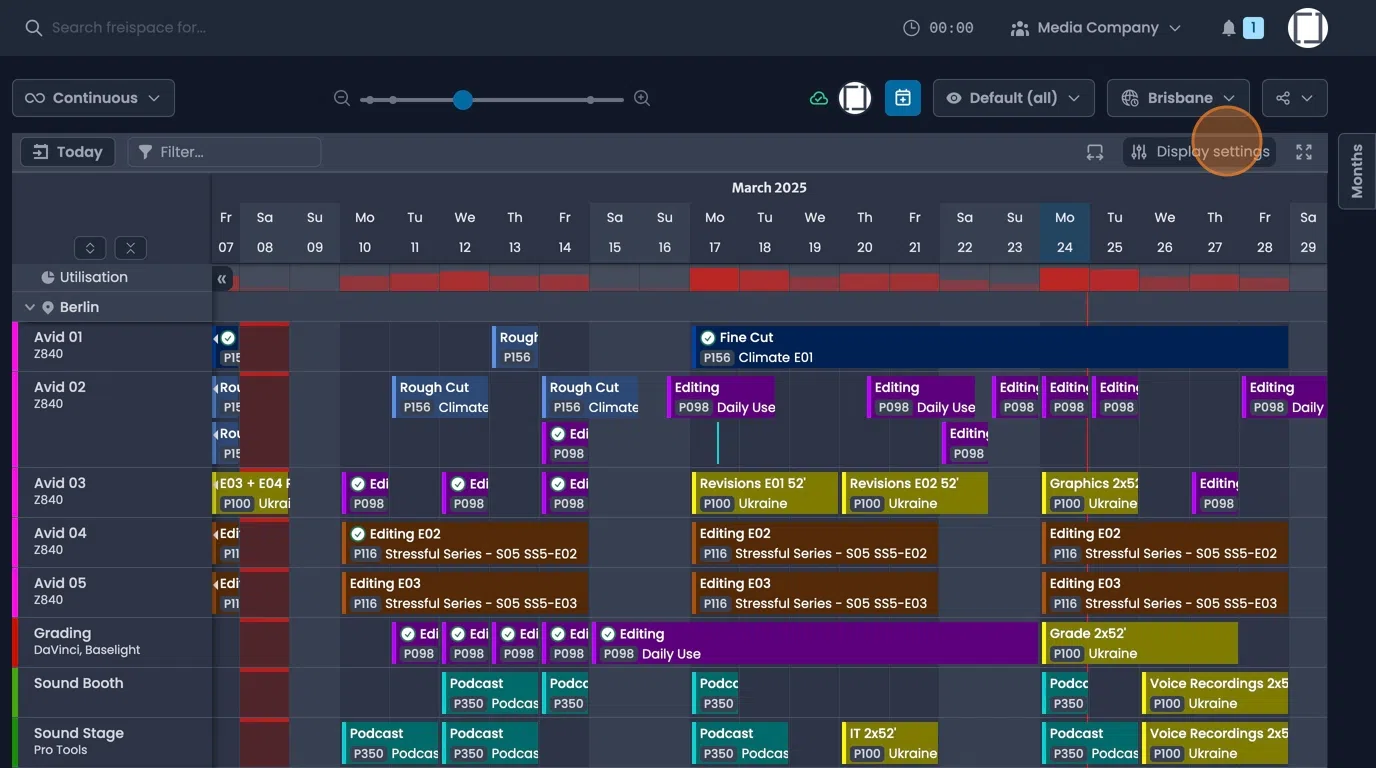 Condensed view option for displaying more resources with simplified information